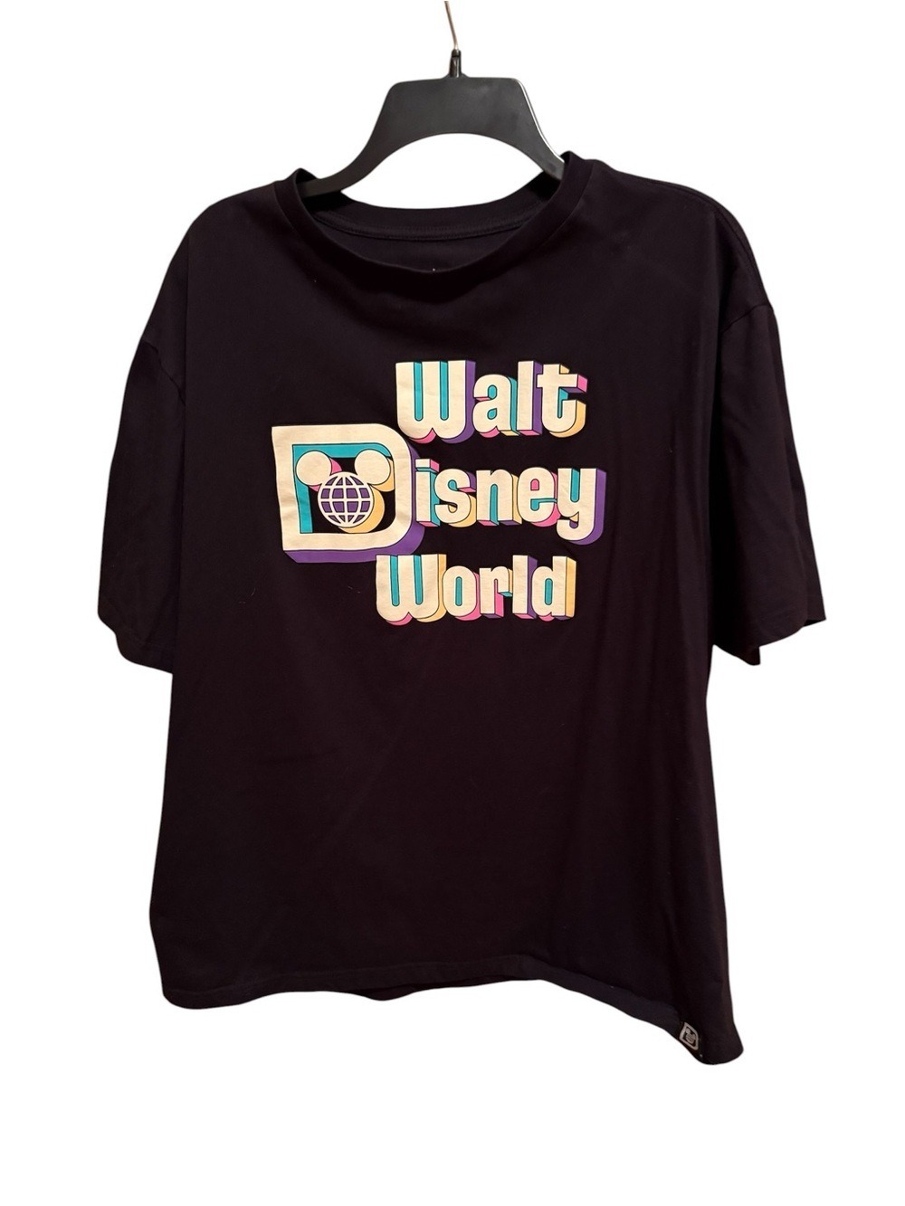 Disney Black Short Sleeve T-Shirt Walt Disney World Logo